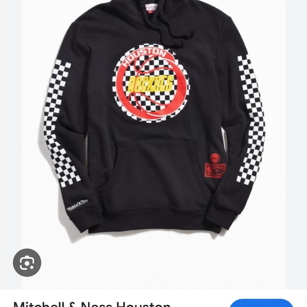 Mitchell & Ness Houston Rockets 2018 Hoodie Black NBA Mens L Rare